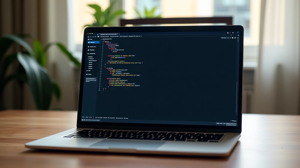 Ecrã de computador portátil mostrando ferramentas de desenvolvimento web abertas lado a lado: DevTools, editor de código e software de design responsivo