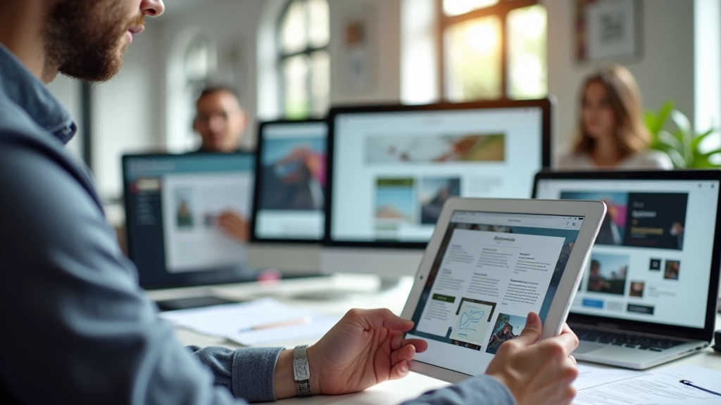 Espaço de trabalho moderno com design responsivo em múltiplos dispositivos